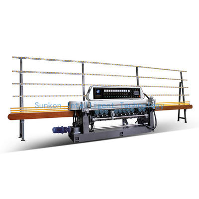 CGX371P 11 Motors Glass Straight Line Beveling Machine With PLC Control